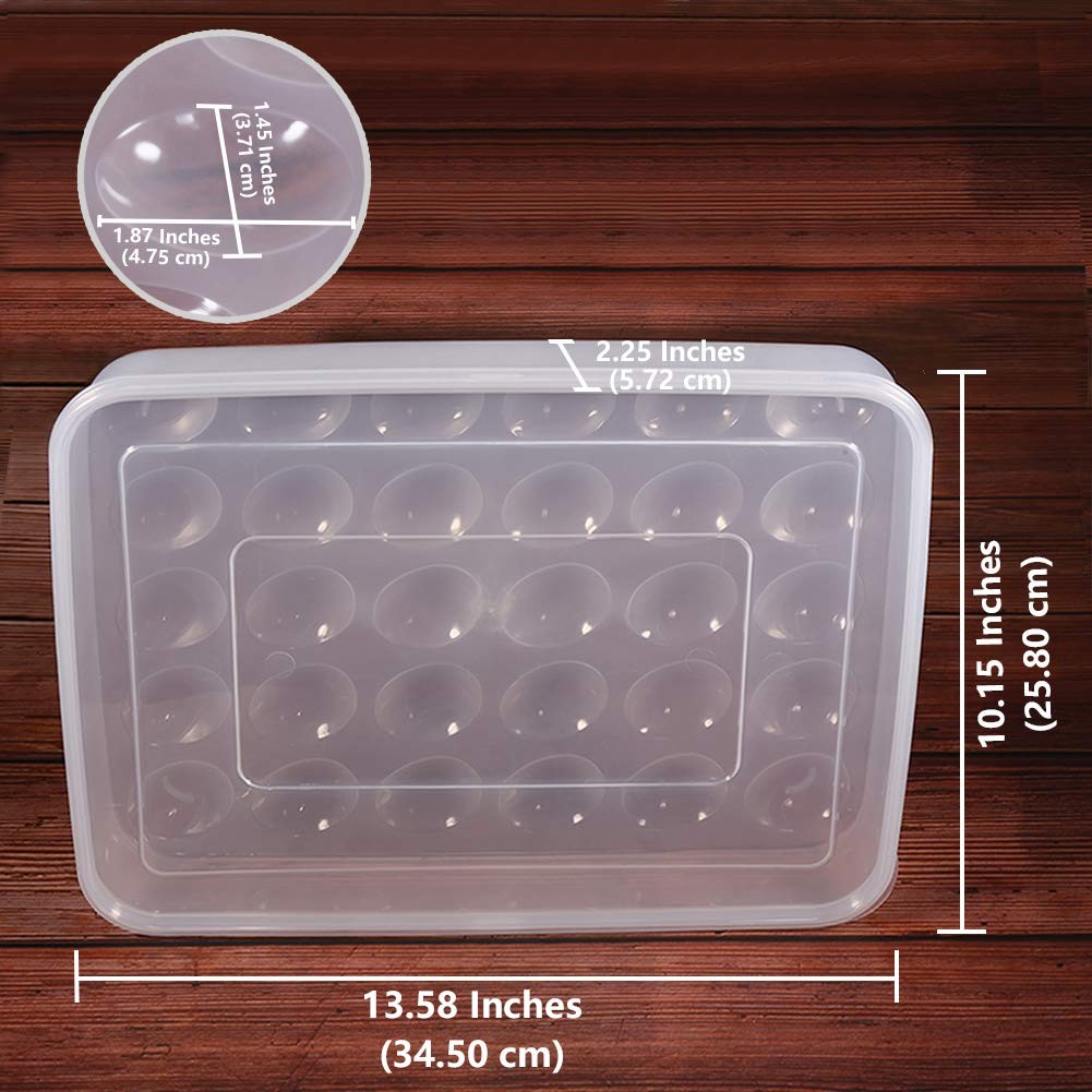 77L Deviled Egg Containers with Lid, (Set of 2), Plastic Deviled Egg Carrier …