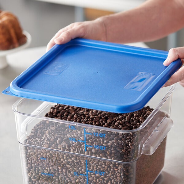 Lot of 6 x 1197260 – Carlisle Food Storage Container Lid 12 – 22 qt – Royal Blue