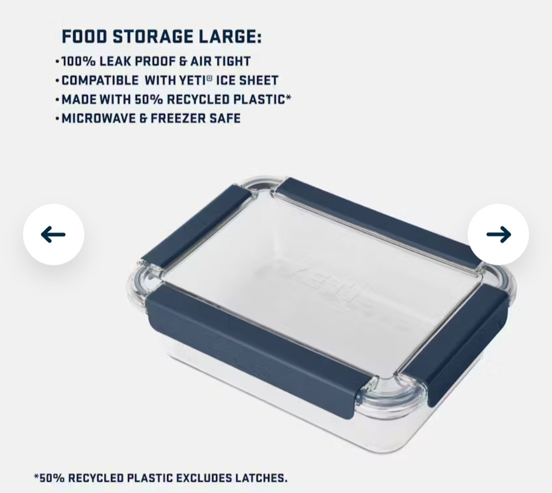 YETI Food Storage Container Large Size Leak Proof Microwave Safe NEW