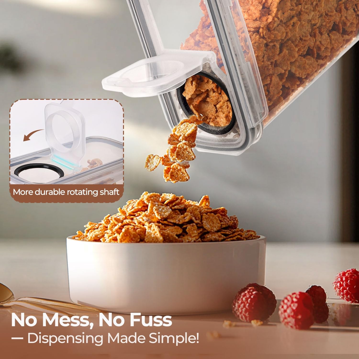 ComSaf 6.7Qt Cereal Storage Container Set of 2 – Ideal for Home Cooks Storing…
