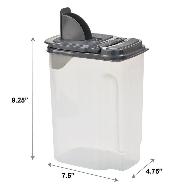 3.5 QT Plastic Food Dispenser Clear Storage Jar Airtight Kitchen Organizer New