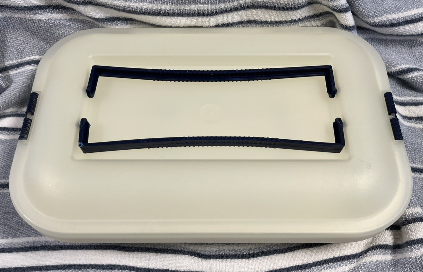 (2) Pre-owned Design Iris Schwartz 16″ X 10″ X 3.5″ Plastic Container W Handles