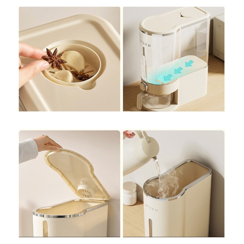 Push Type Rice Dispenser Sealed Design Dispenser Cereal Dispenser Rice
