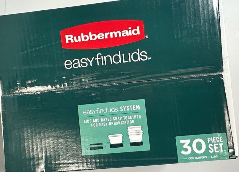 NEW Special Edition Rubbermaid 30pc (+Larger Sizes) Easy Find Lids Storage Set