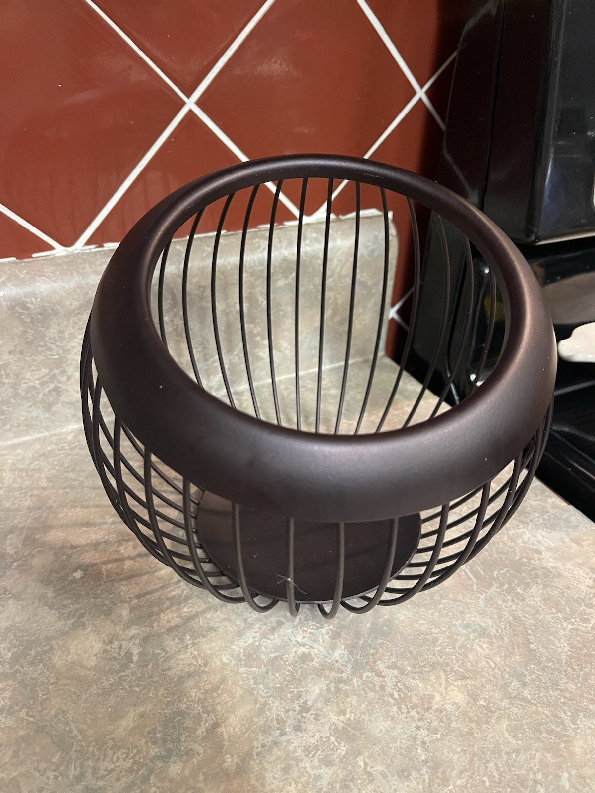 Metal Coffee Pod Storage Basket for 30+ K-Cups – Vintage Style Organizer-EUC