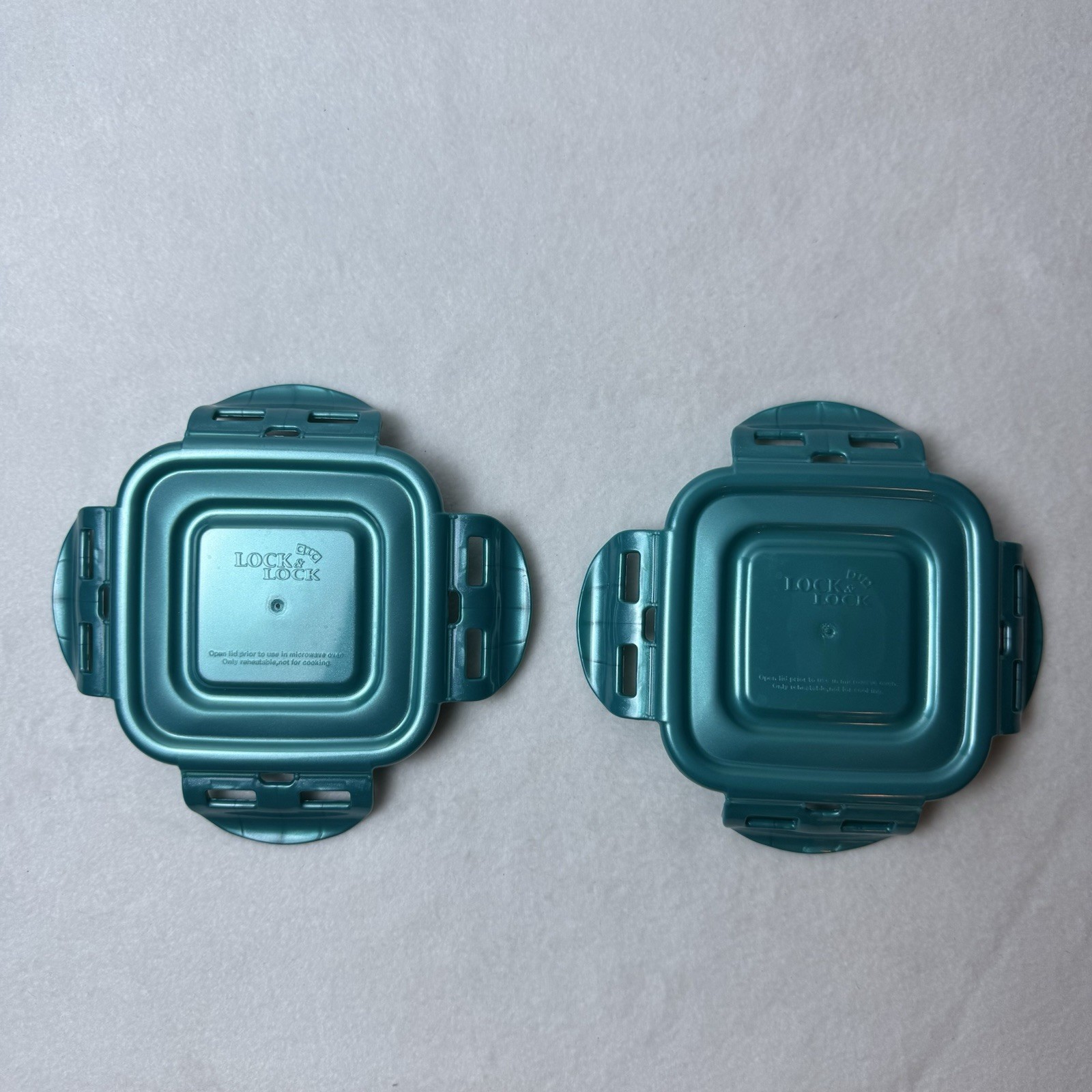 Lock N Lock Replacement Lids 4” Lot Of 8 Colorful Snap Close Square Lid