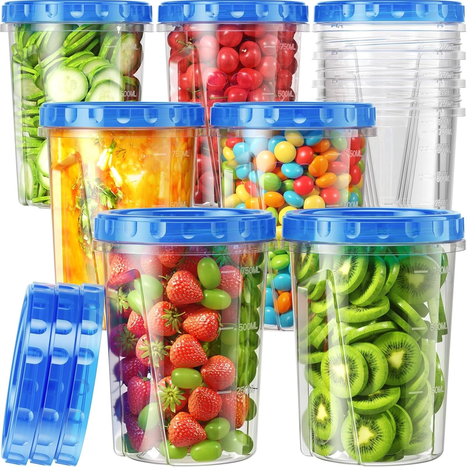 Lightweight 10 Pack 33oz BPA Free Storage Containers – Easy Clean & Portable