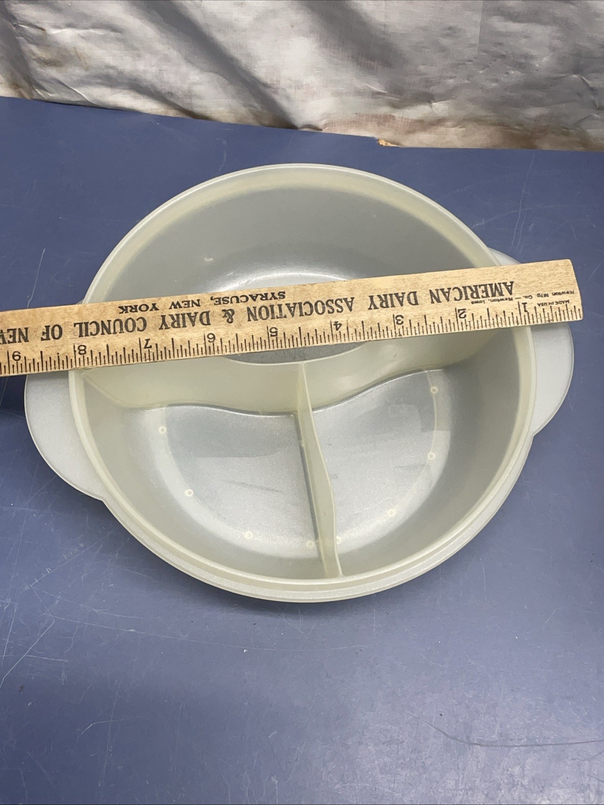 Tupperware Crystalwave Divided Dish 3859A-2 2649B-2 Vented Blue Navy Microwave