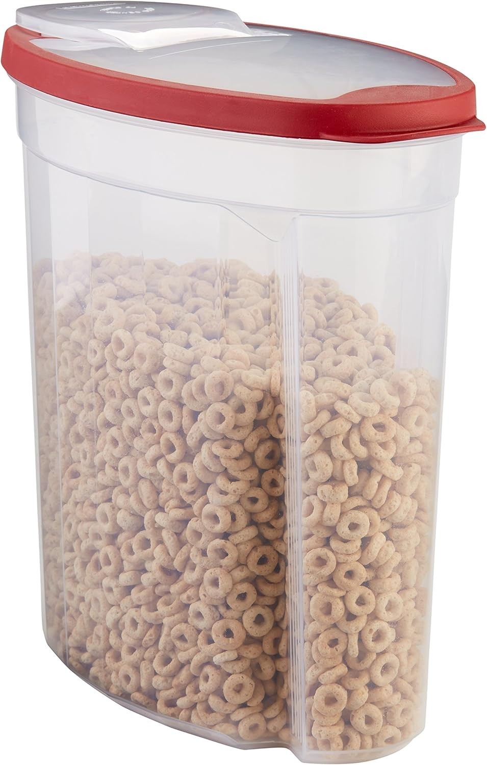1.5 Gallon Clear Cereal Container with Red Lid Food Storage Bulk Foods Keeper