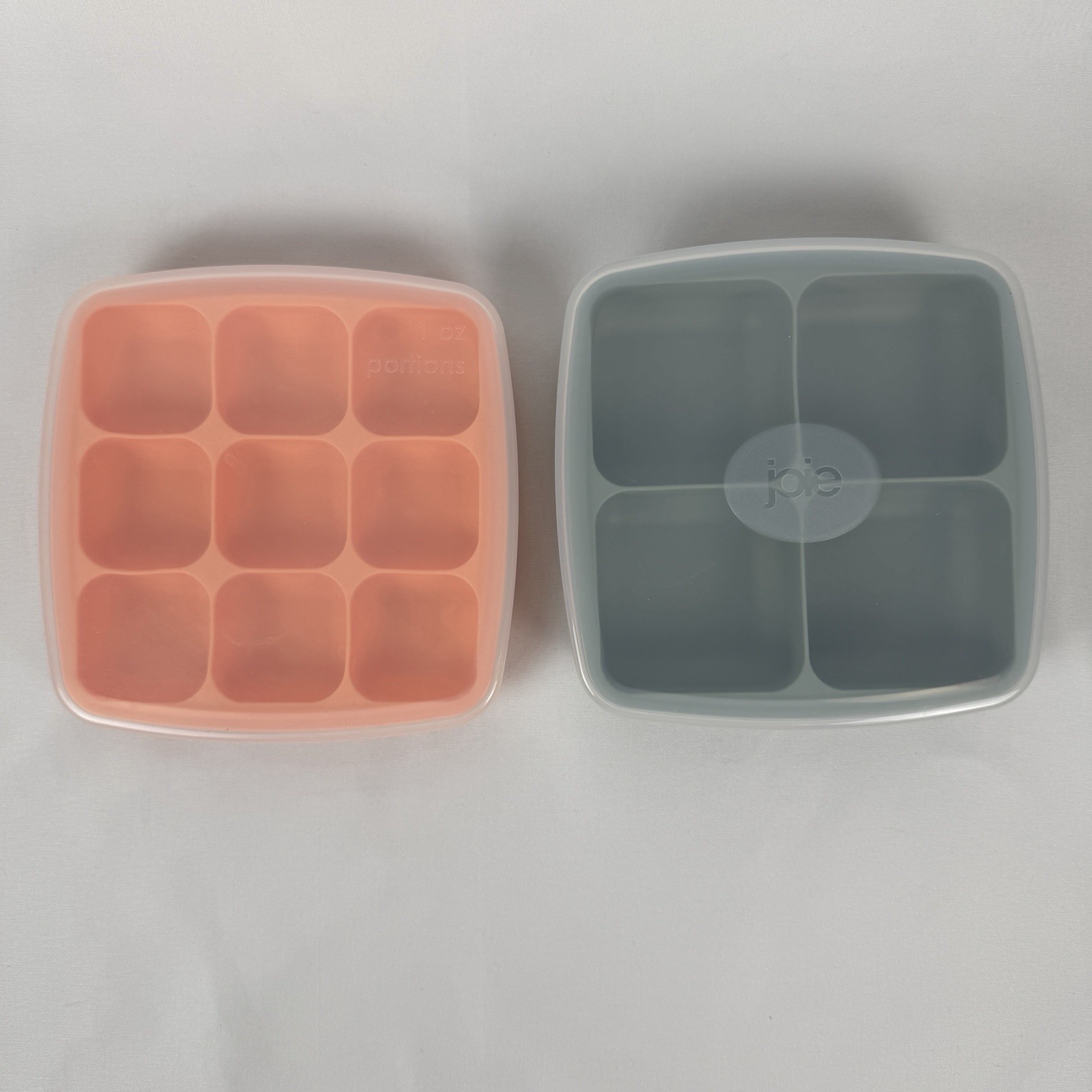 Set of 2 Joie Silicone Portion Tray 1/2 C + 1 oz Meal Prep Food Container