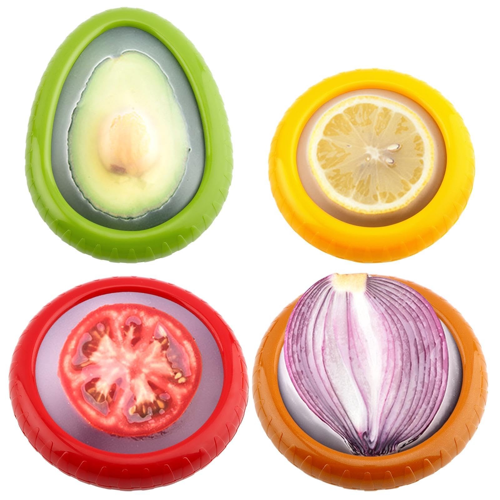 Avocado Saver and Onion Storage – Set of 4 Reusable Storage Containers for Fr…