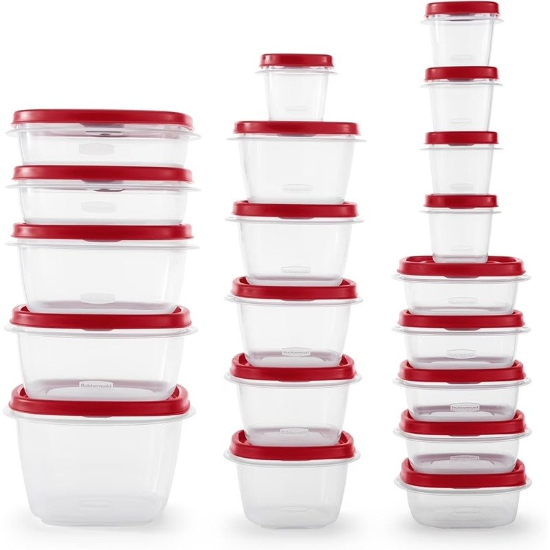 Durable BPA Free Food Storage Containers W/ Vented Lids Easy-Find Design New