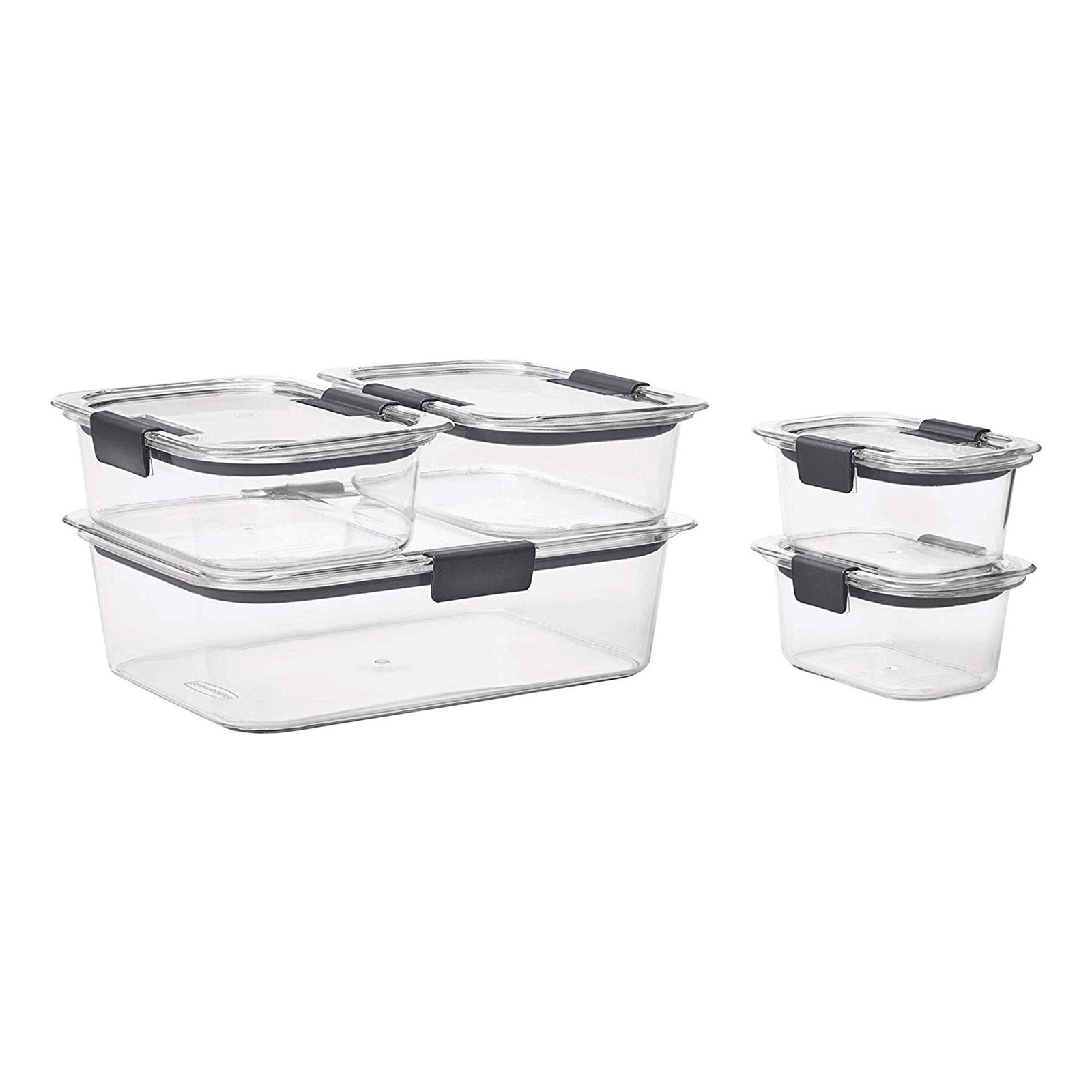Rubbermaid Brilliance Set of 10 Clear Food Storage Containers with Lids