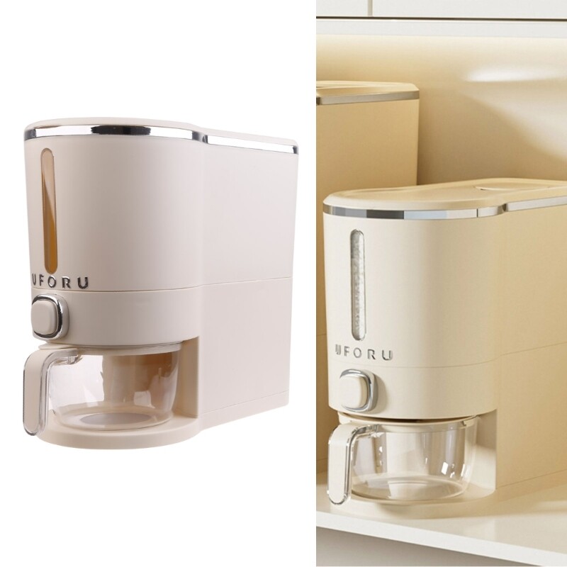 Push Type Rice Dispenser Sealed Design Dispenser Cereal Dispenser Rice
