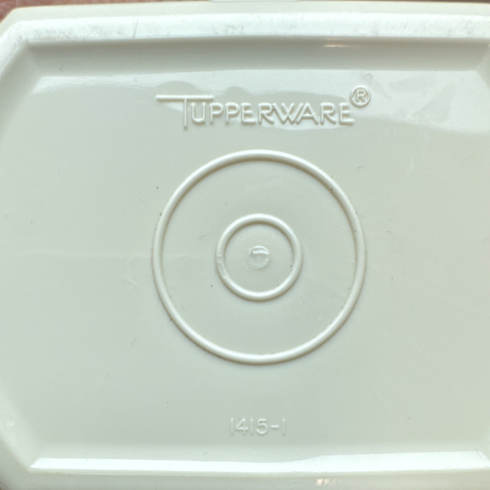 Vintage Tupperware Sugar Bowl 1415-1 Almond Harvest Gold Push Button Lid 1970s
