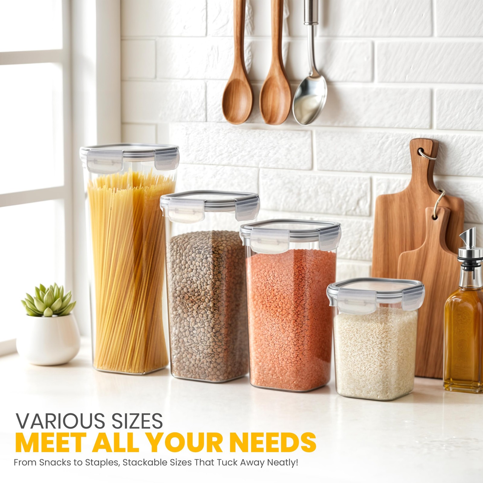 Airtight Food Storage Containers Set with Lids – 24 Pack BPA-Plastic Pantry O…