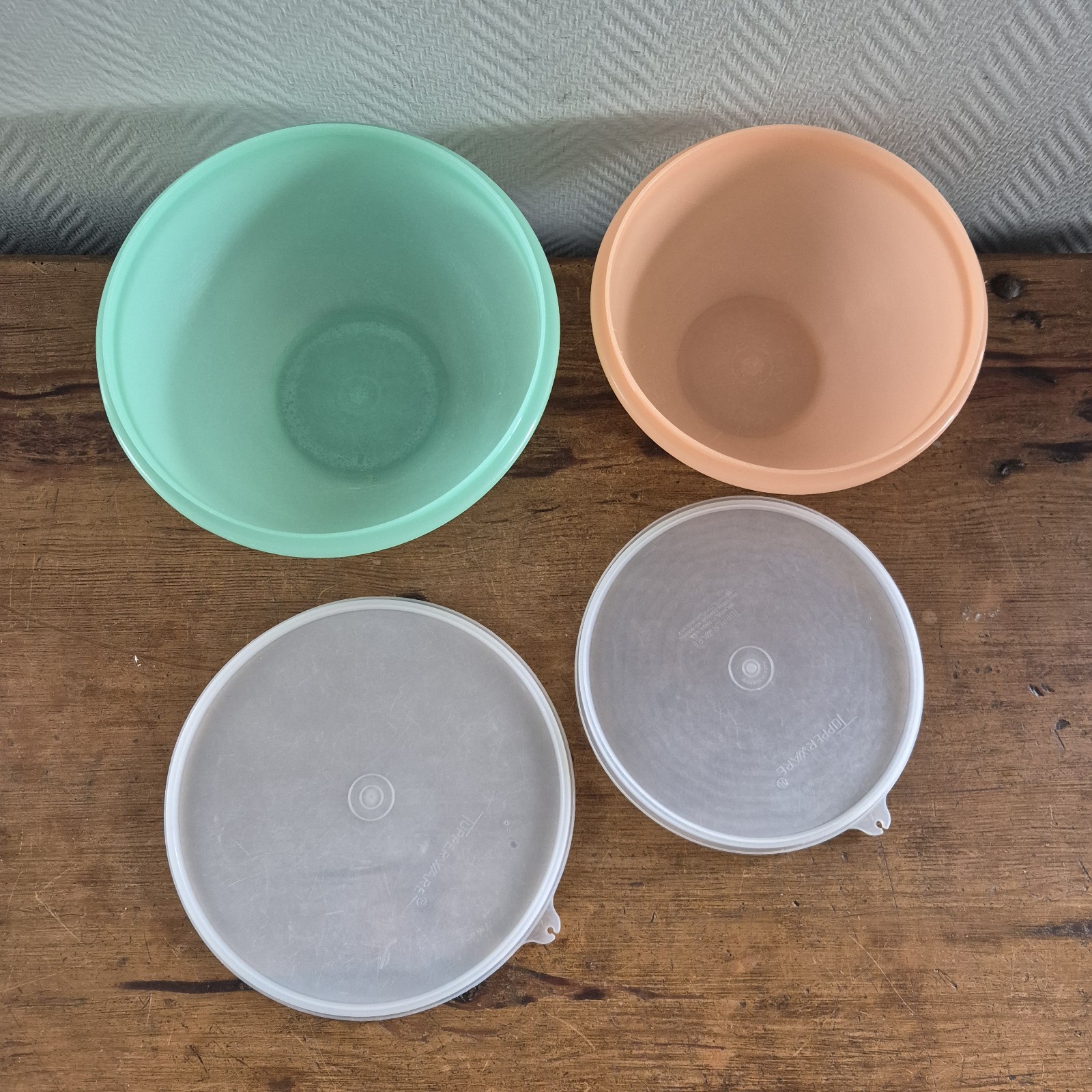 Vintage Tupperware Bowl Set, Pastel Trays Bowls