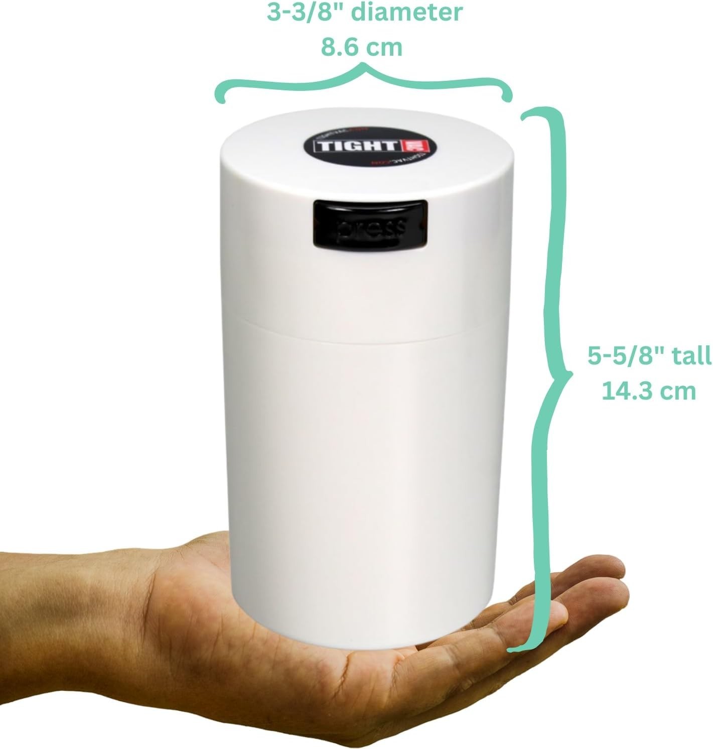 Tightvac Airtight Container 6 oz, Multi-use Food Herbs Storage Vacuum Seal