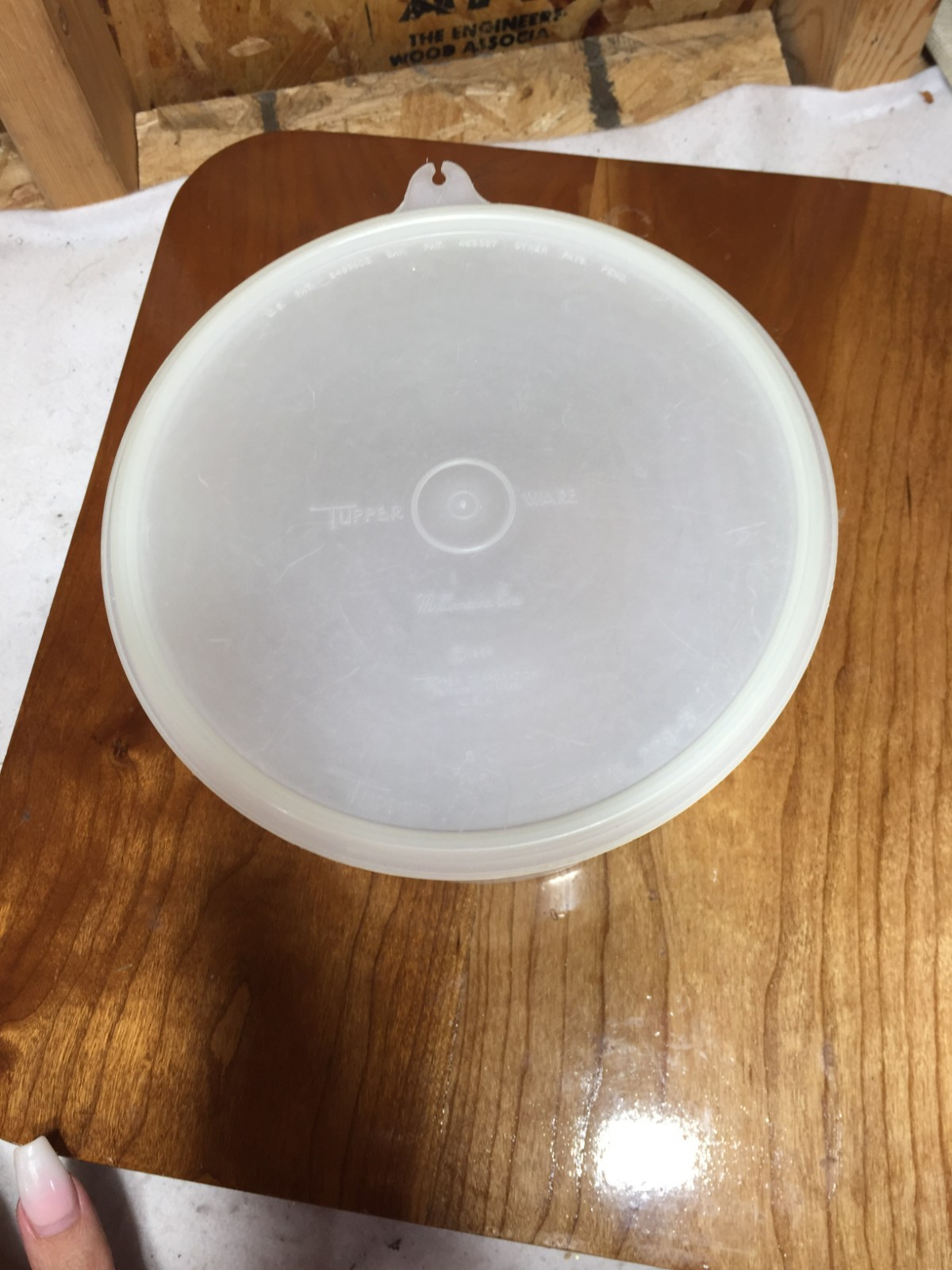 VTG Tupperware Canister Clear 265-6 With Clear Lid 228-3