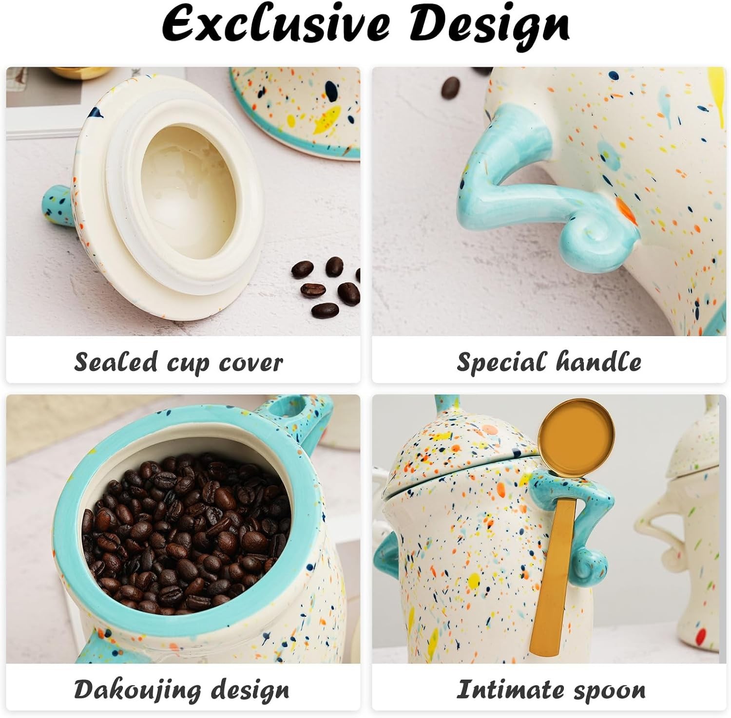 Canister with Attitude – 1.2L Airtight Sassy Canister, Ceramic Storage Canister