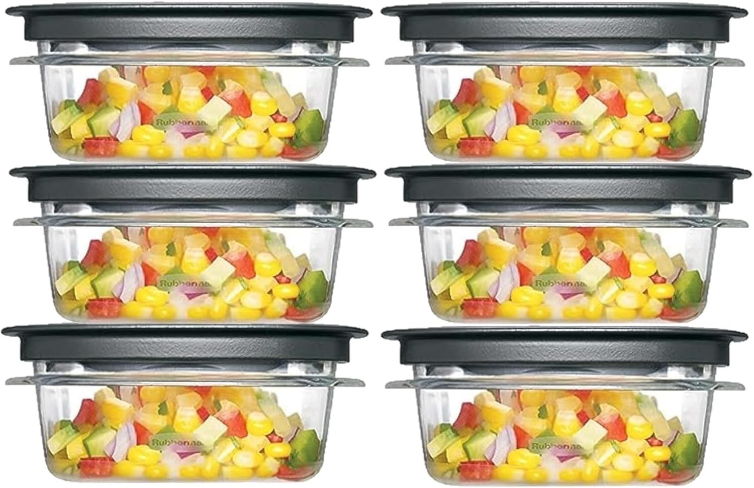 Rubber Maid Premier, 1.25 Cup Premier Flex & Seal Food Storage Set, 6 Tritan Con