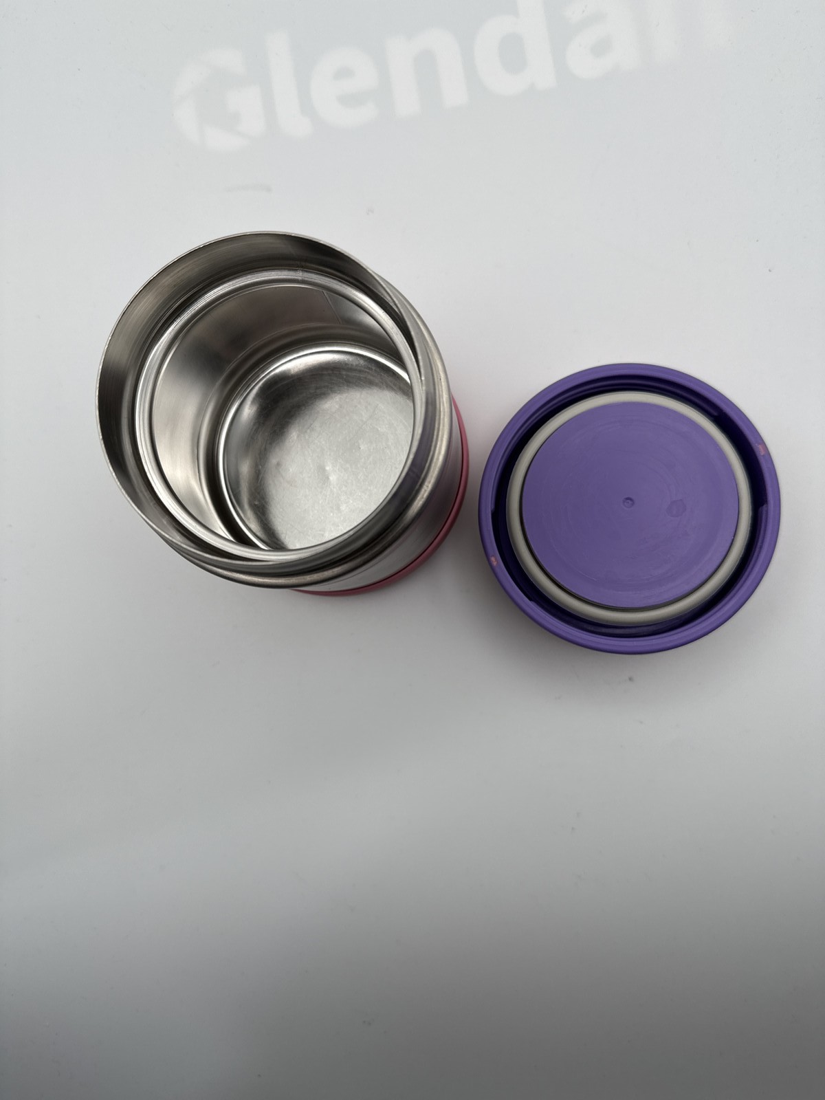 Thermos Funtainer Food Jar Stainless Steel Insulated Kids Pink Purple Used