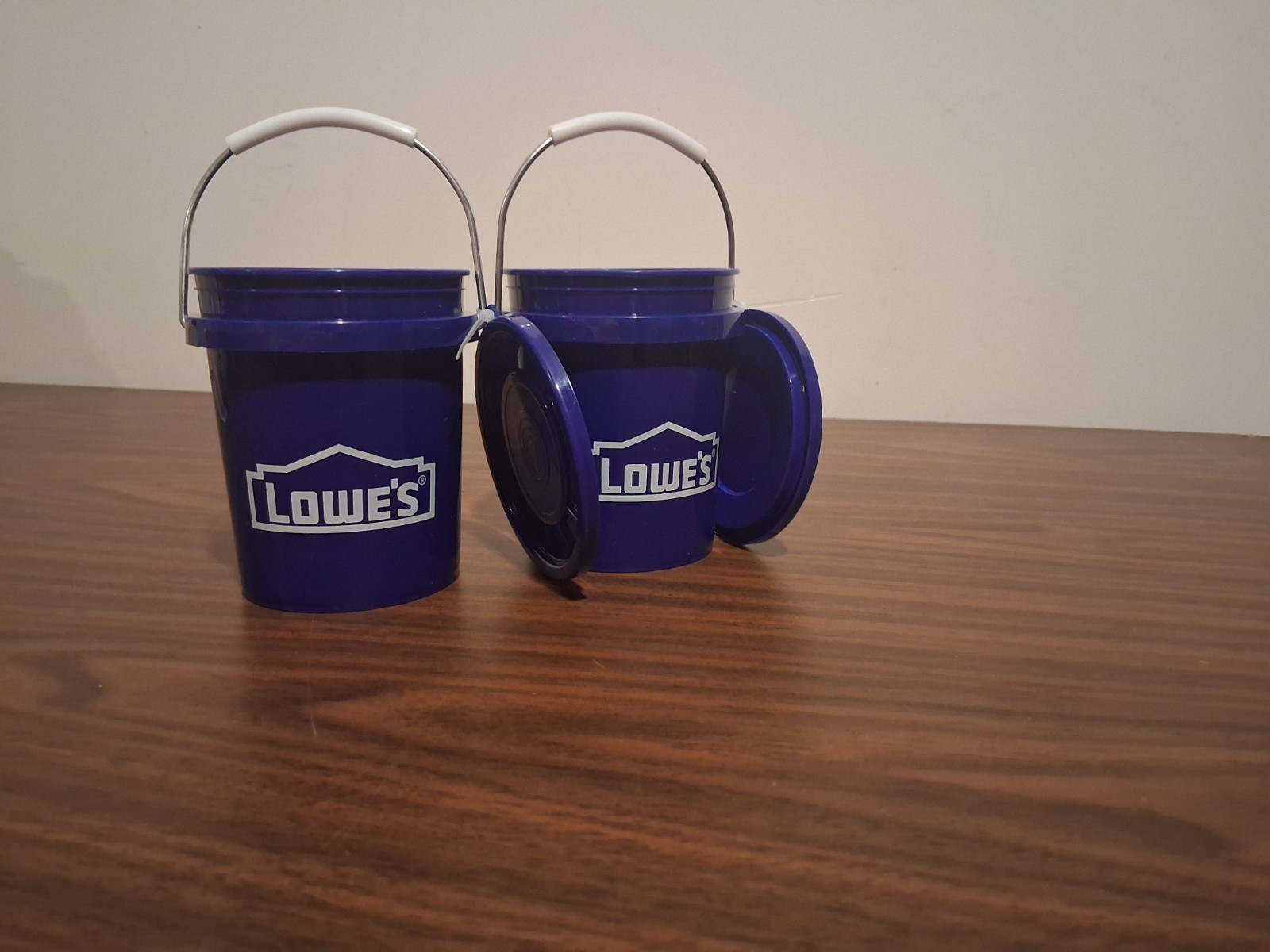 Lowes Mini Bucket with lid .42 qt Food Safe Blue #6763129