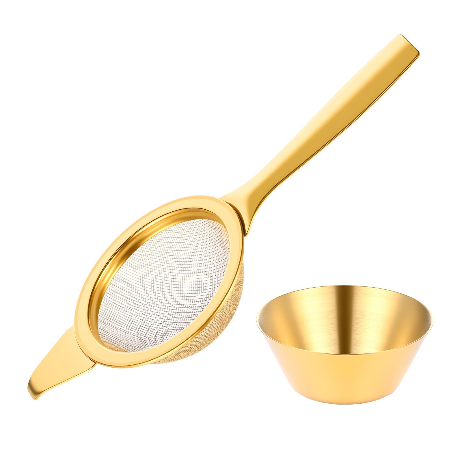 2.2″ Gold Matcha Sifter Strainer 30 Fine Mesh Small Small,
