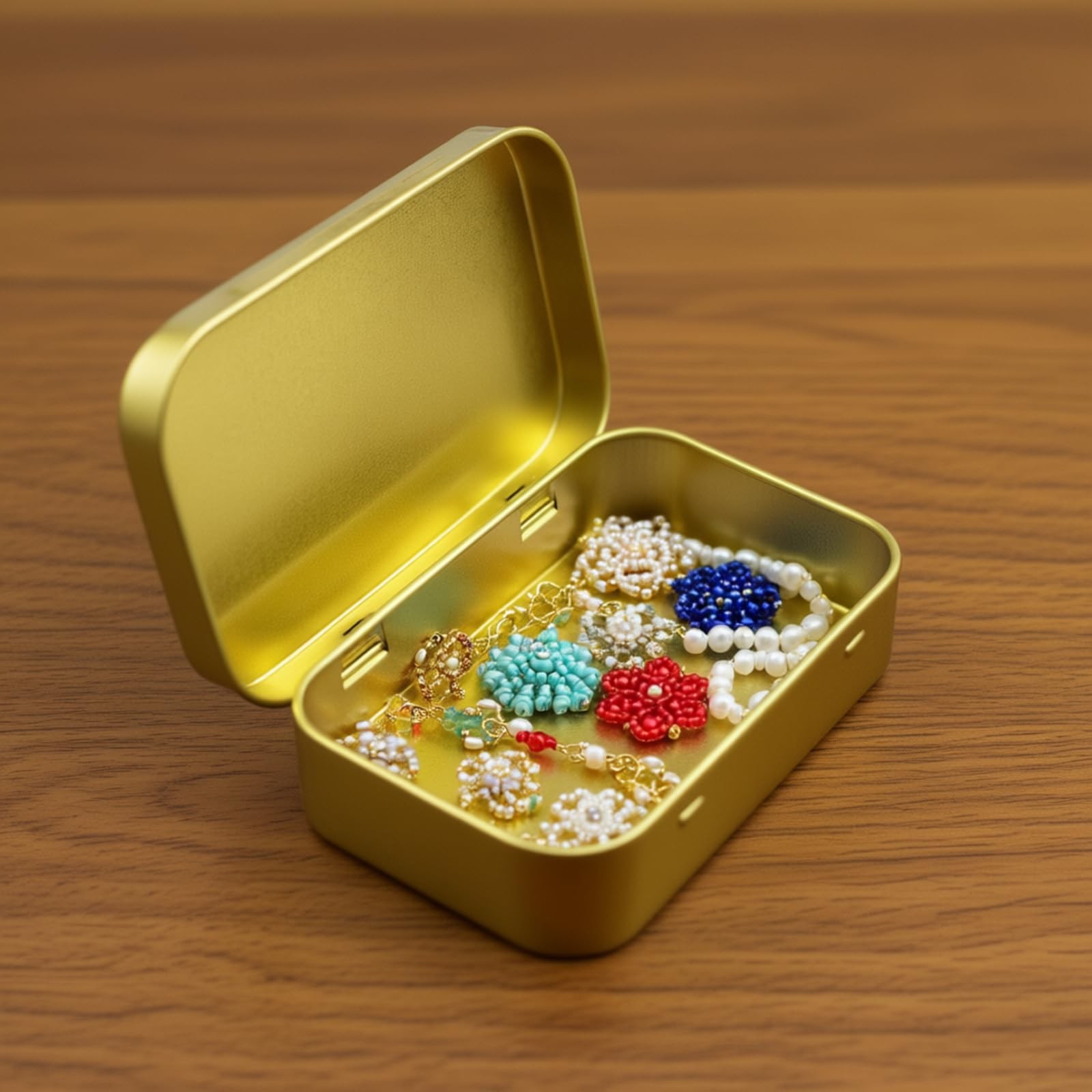 20 Pieces Rectangular 95 x 62 x 20 mm / 3.75 x 2.45 x 0.8 inches, Golden