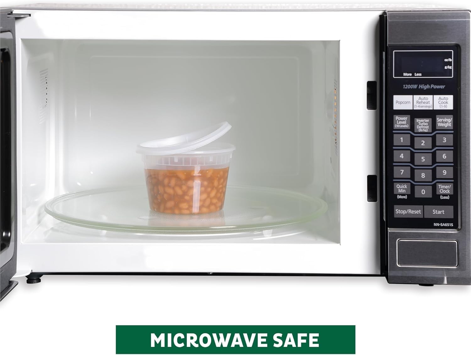 50-Pack 16 oz BPA-Free Plastic Deli Containers with Lid – Leakproof & Stackable