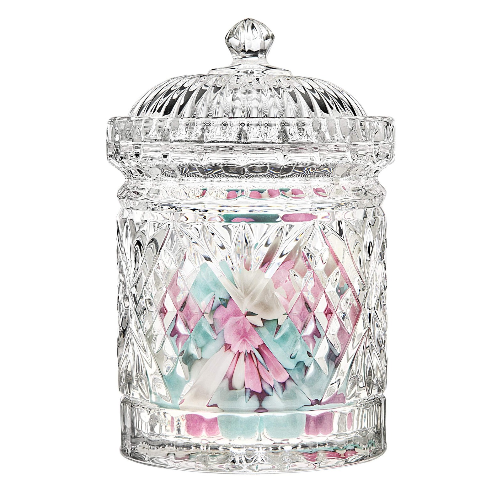 Dublion Crystal Biscuit Barrel Food Storage Container Classic Design 74 Height