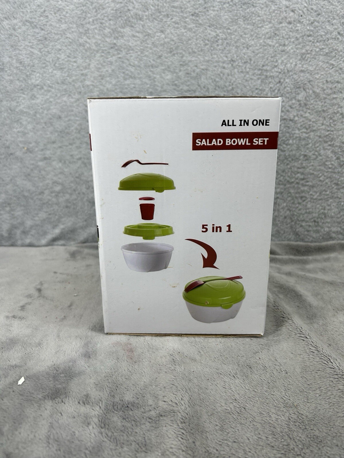 All In One 5-Piece Lunch Salad Bowl Set Fruit Serving Bowl