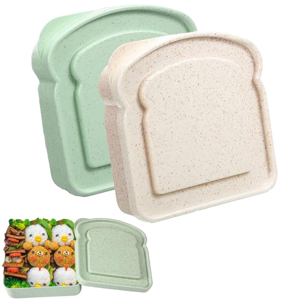 Sandwich Containers, Sandwich Containers for Lunch Boxes Plastic Toast Shape …
