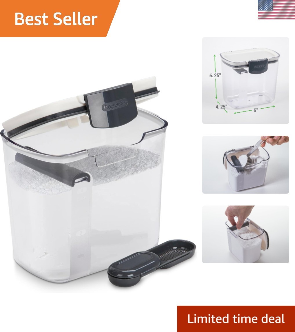 1.4-Quart Airtight Powdered Sugar Storage Container – Grey, Mess-Free Design