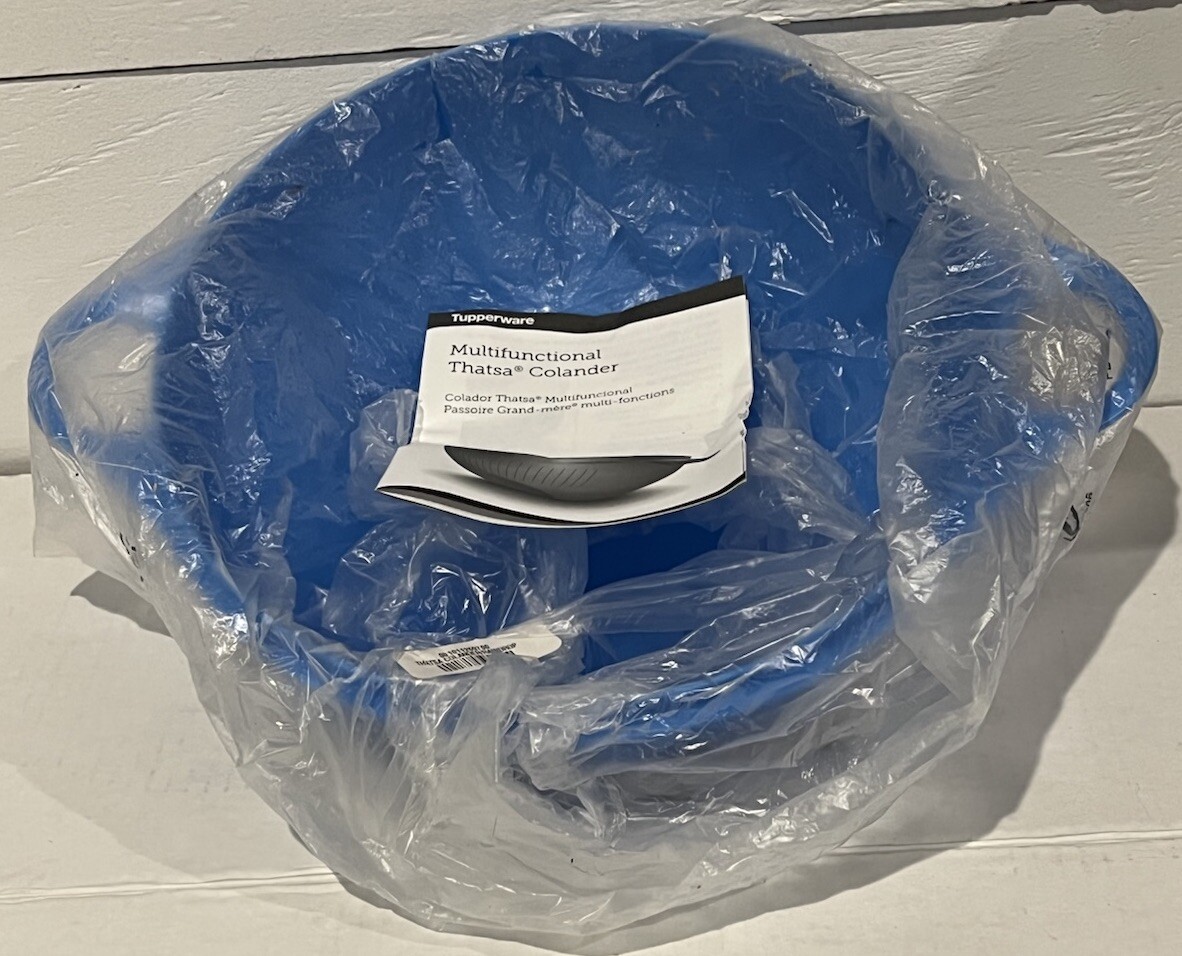 Tupperware Thatsa Colander New Blue 3.75L Raindrop Color New