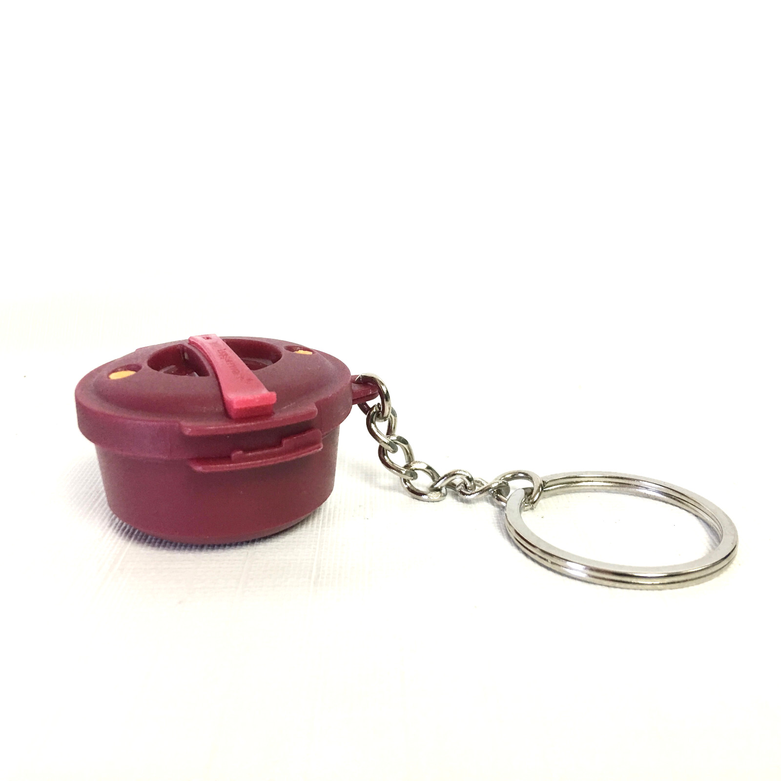 Tupperware Microwave Pressure Cooker Keychain Bordeau Red Mini