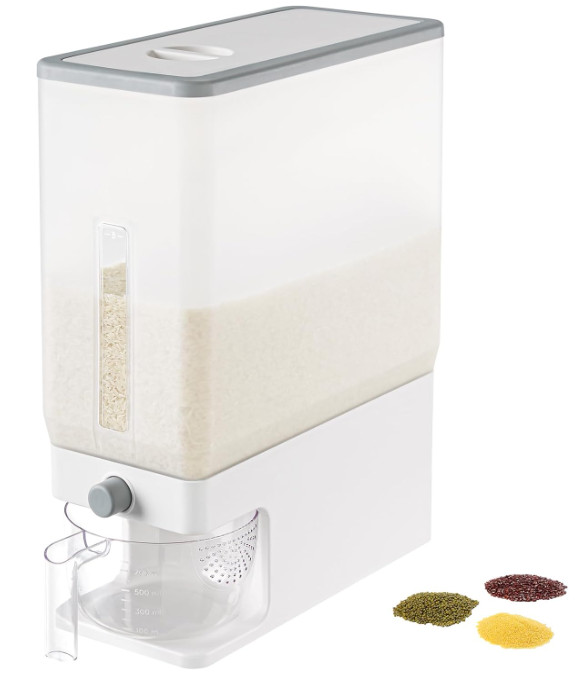 Dispensador de arroz de 25 libras,almacenamiento de contenedores de granos Nuevo