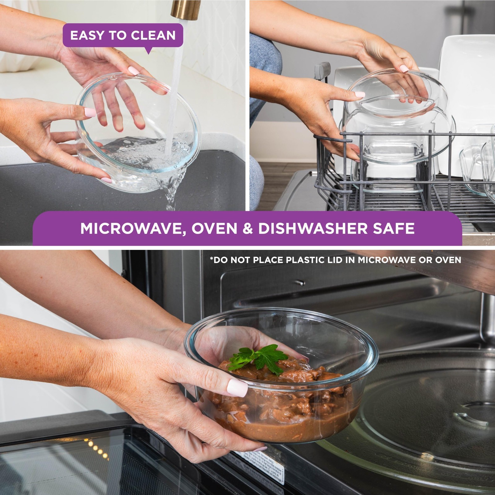 Vacuum Food Storage Containers Set of 6 – BPA-Free Glass, Leak-Proof, Meal Prep