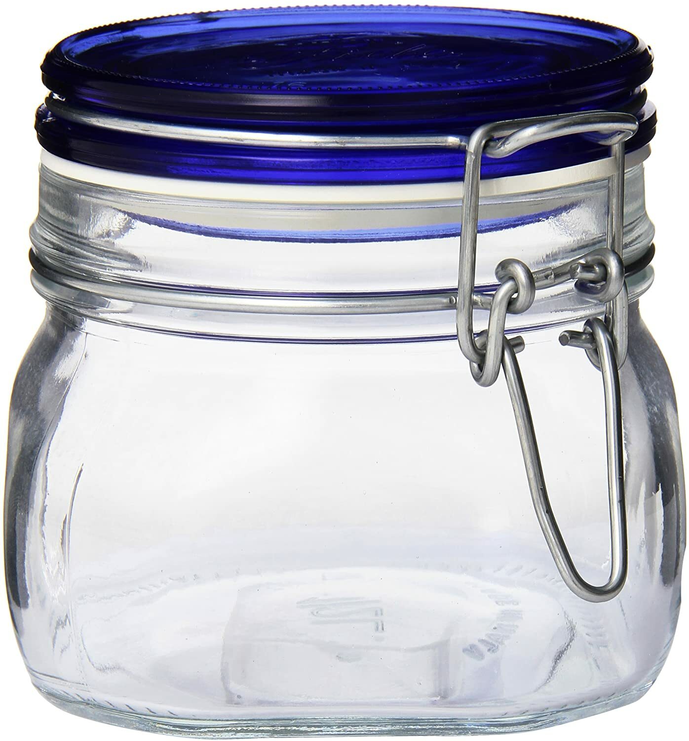 2 PACK Bormioli Rocco Fido 25 1/4 OZ Canning Jar with Blue Lid
