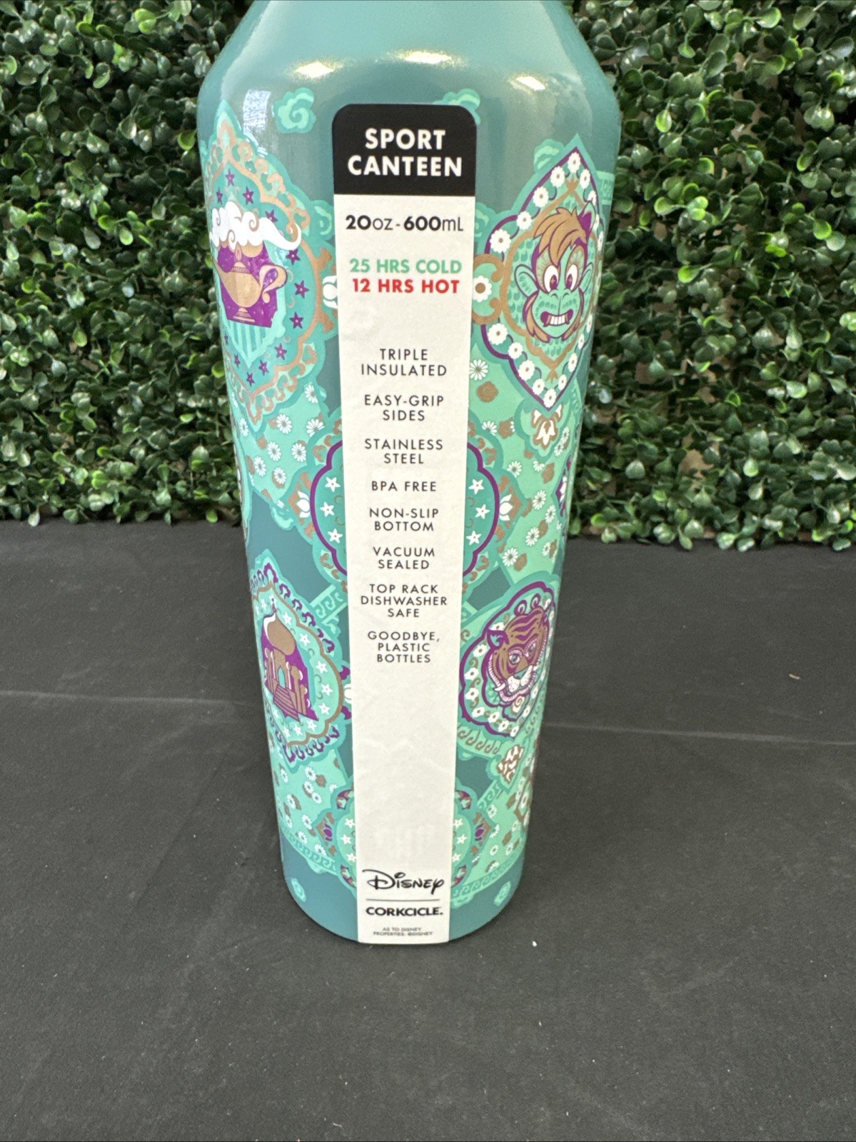 Corkcicle Disney Princess Jasmine Insulated Canteen Travel Water Bottle