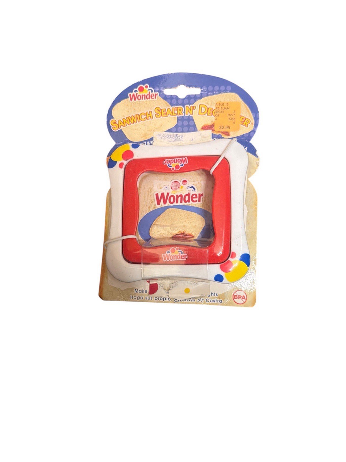 New Wonder Bread Sanwich Seal’r N’ Decruster Removes Crust Sandwich Sealer Red!