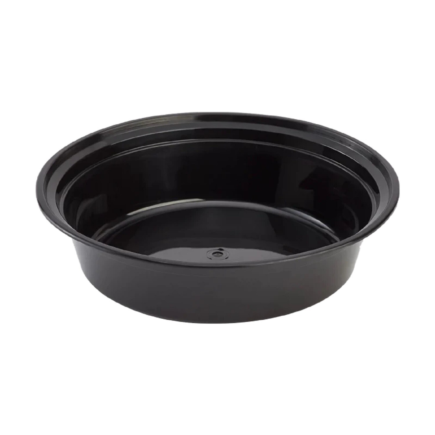 10 Set-48oz Round Microwavable Plastic Meal Prep, Freezer Safe, Disposable Black