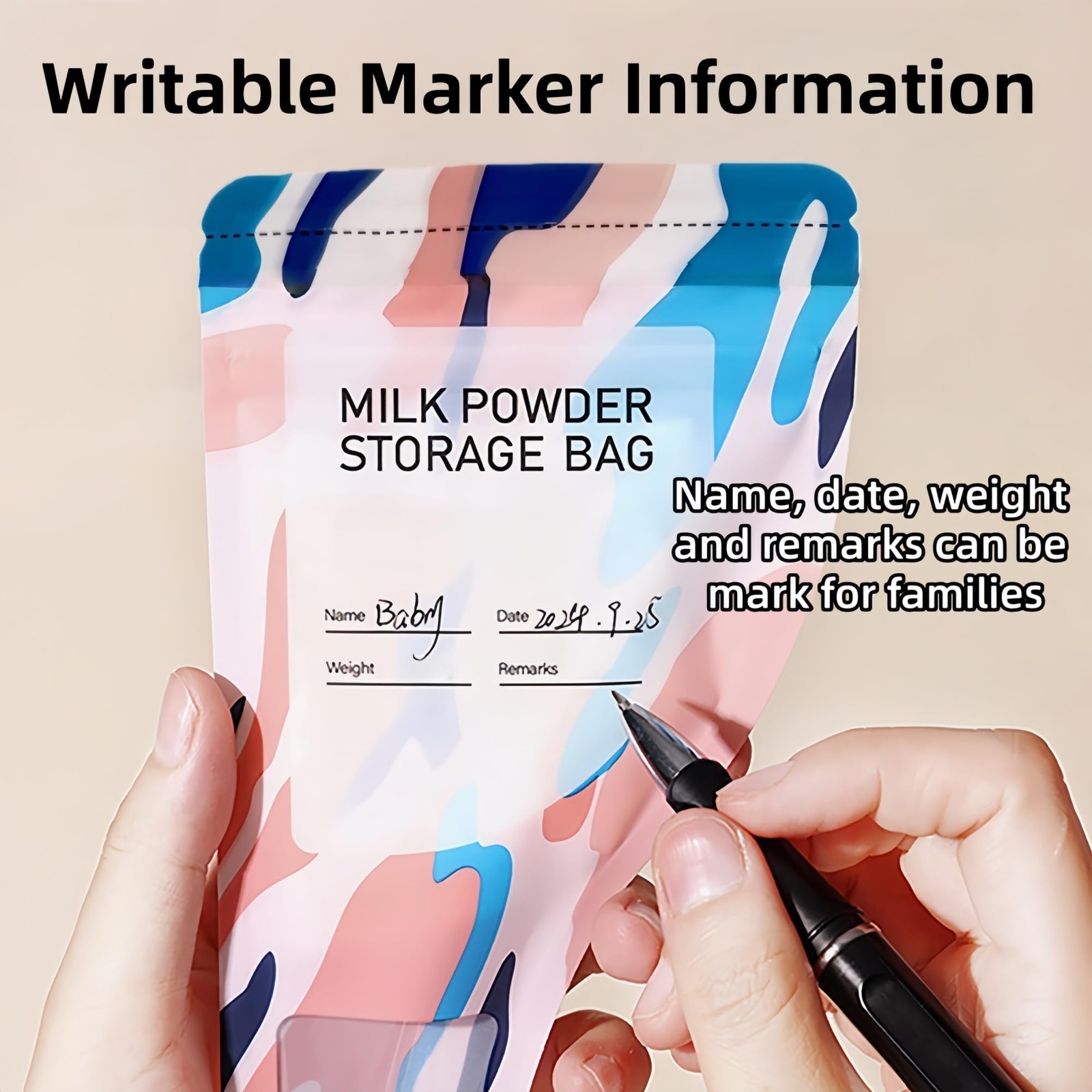30 Pack 3.94×7.87 inch Writable Bulk Disposable Powder Bags for Travel Sample…