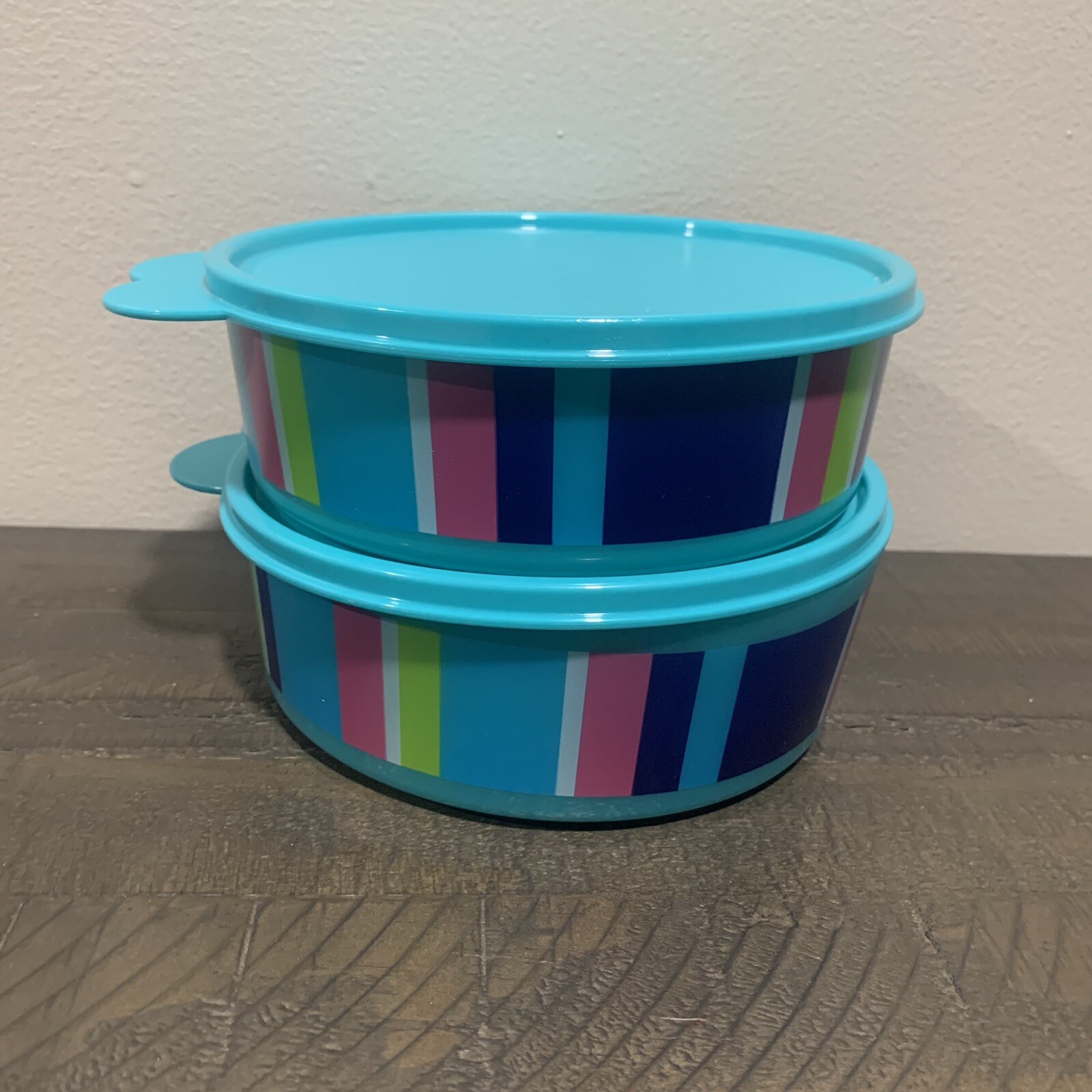 LOT OF 2 – Tupperware 700ml – 3 Cup Blue Food Storage Containers 3673A-2