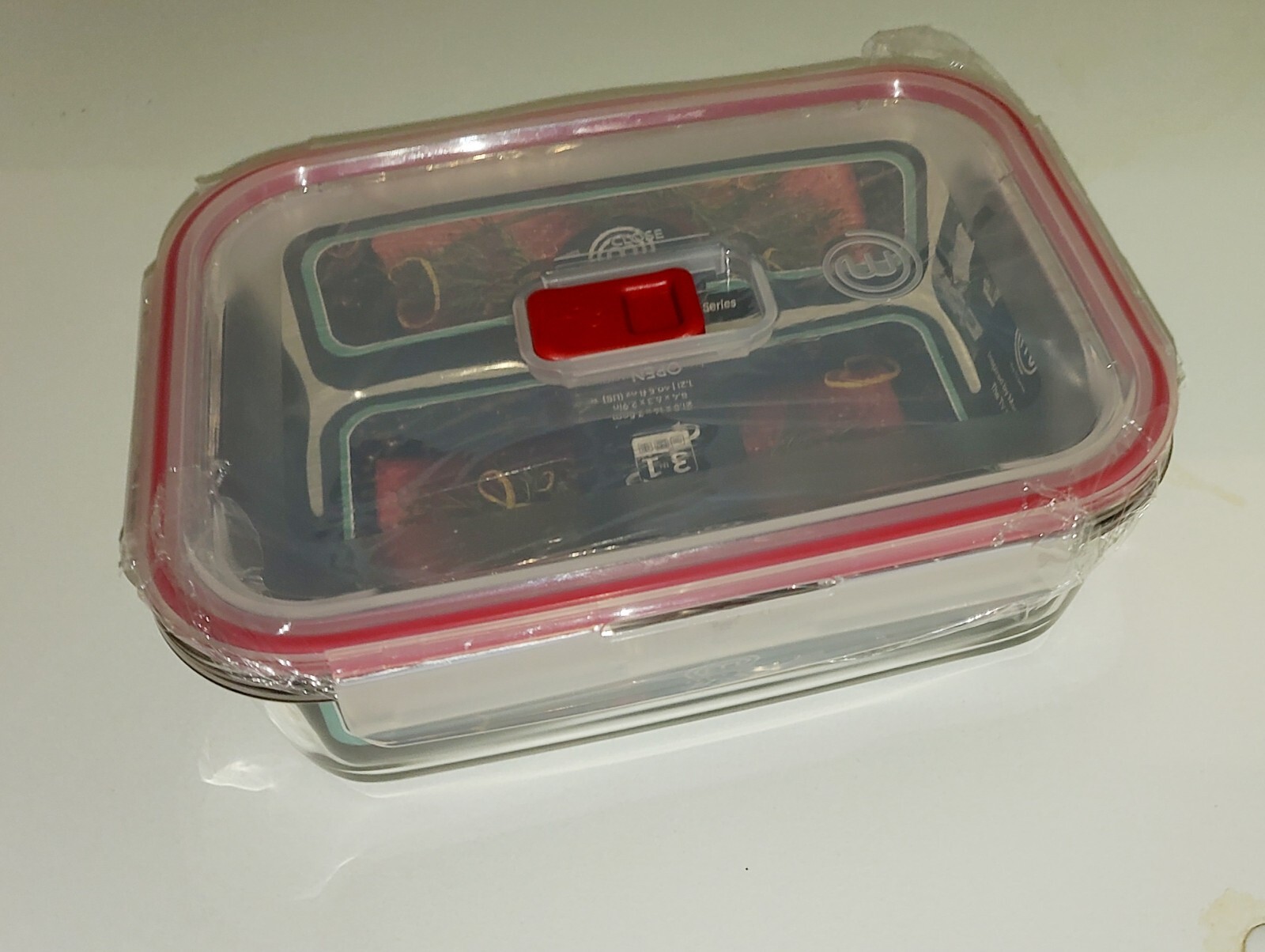 MasterChef Glass Storage 1.2L Rectangular Container – New