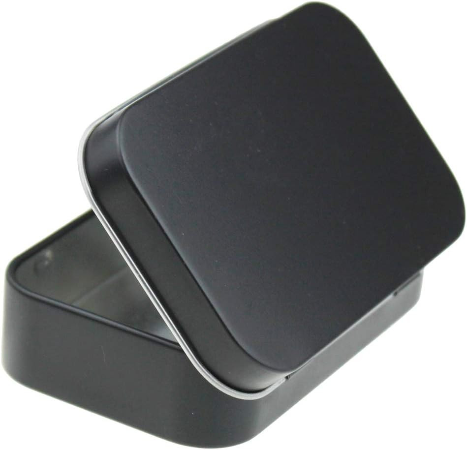 20 Pieces Rectangular Metal Empty Hinged Tins Containers Basic Necessities Ho…