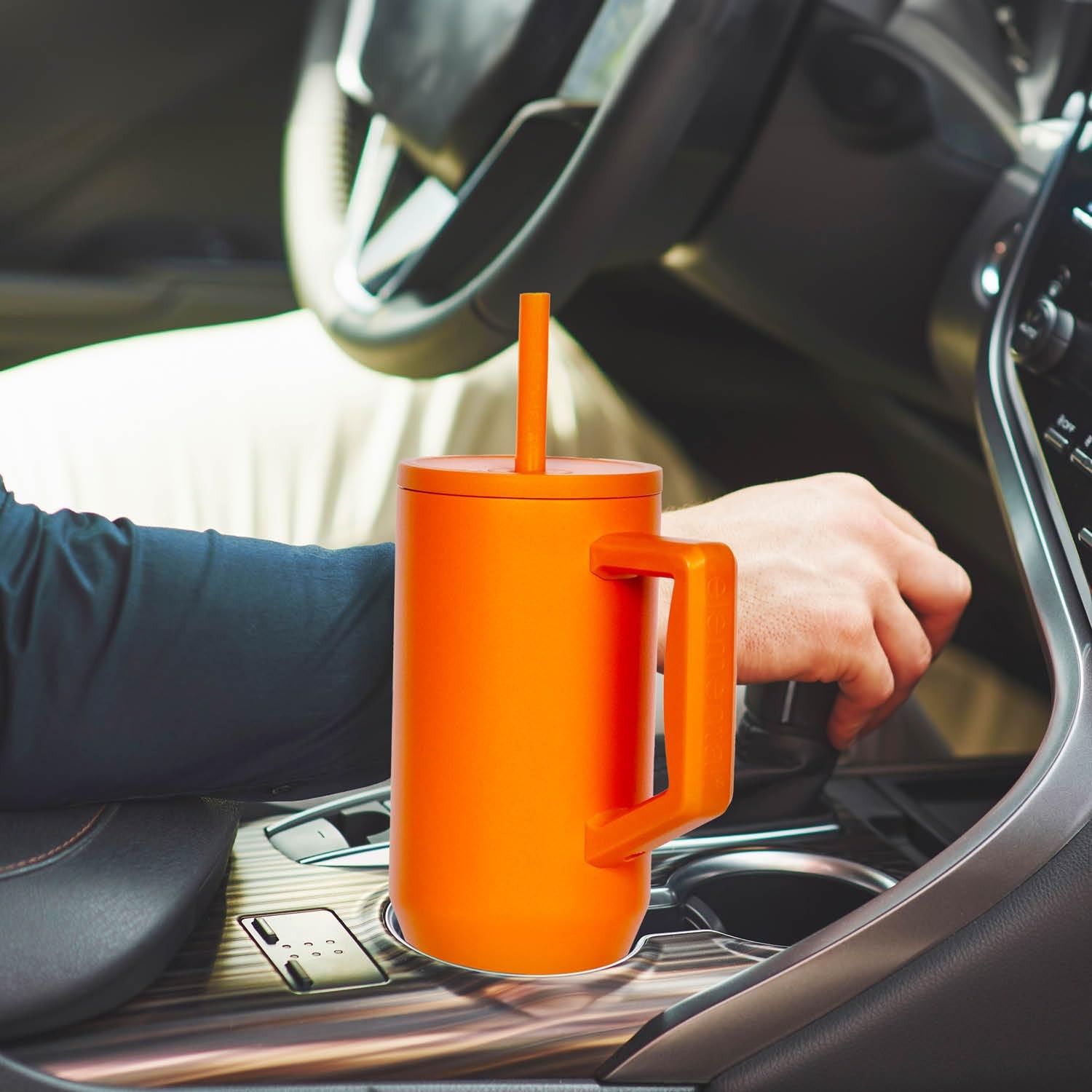 Elemental 40 Oz Tumbler Handle And – Insulated Stainless Steel Commuter