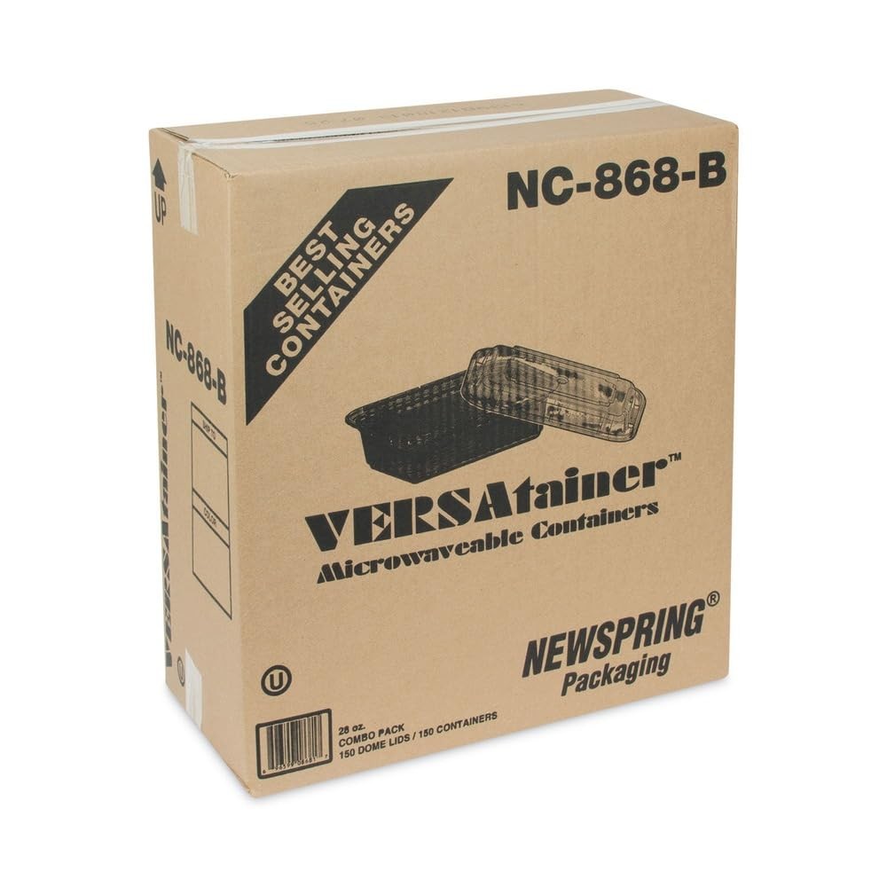 Pactiv Newspring 28-oz. Versatainer Rectangular Food Containers, 150 Containe…
