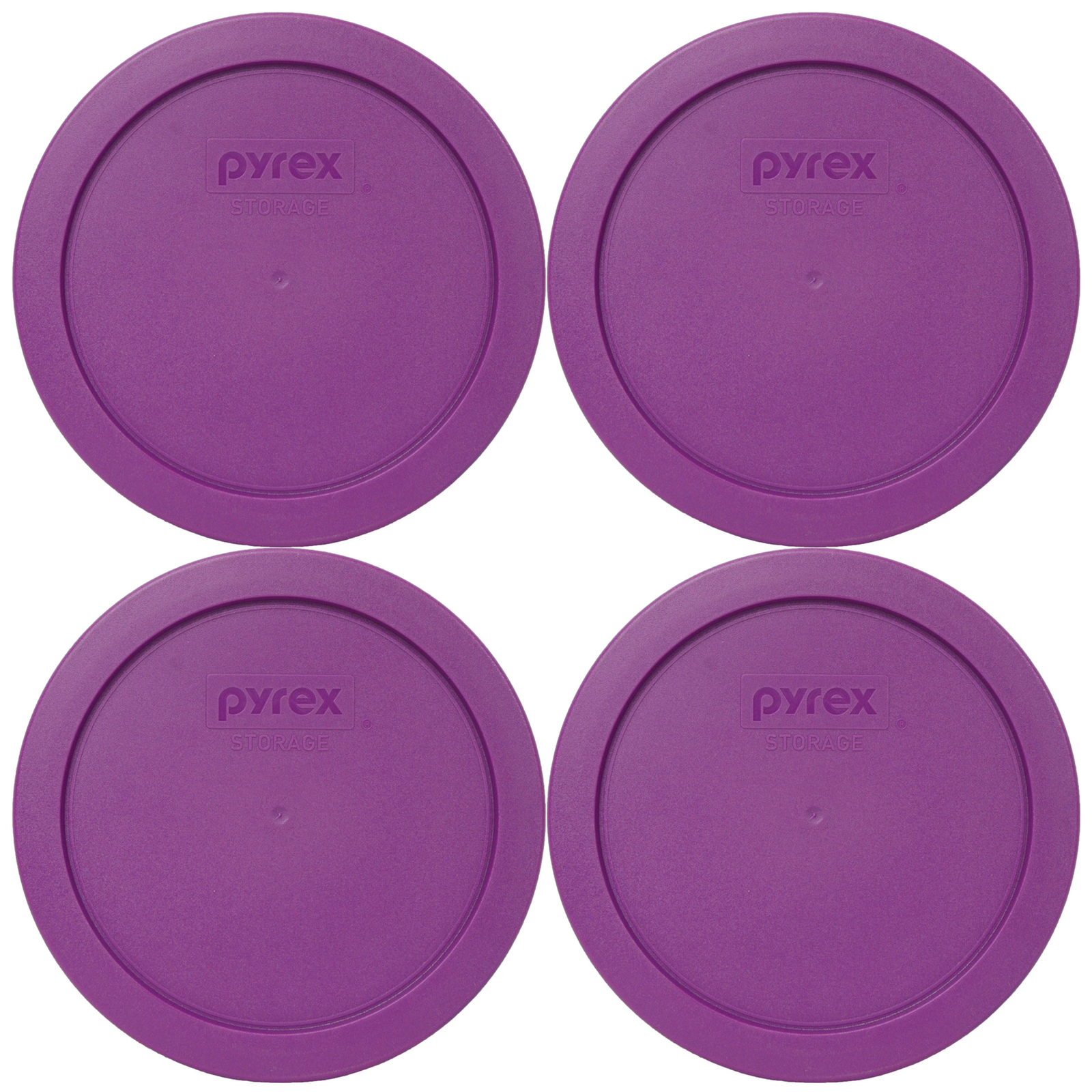 Pyrex 7201-PC Thistle Purple Plastic Storage Replacement Lid Cover (4-Pack)