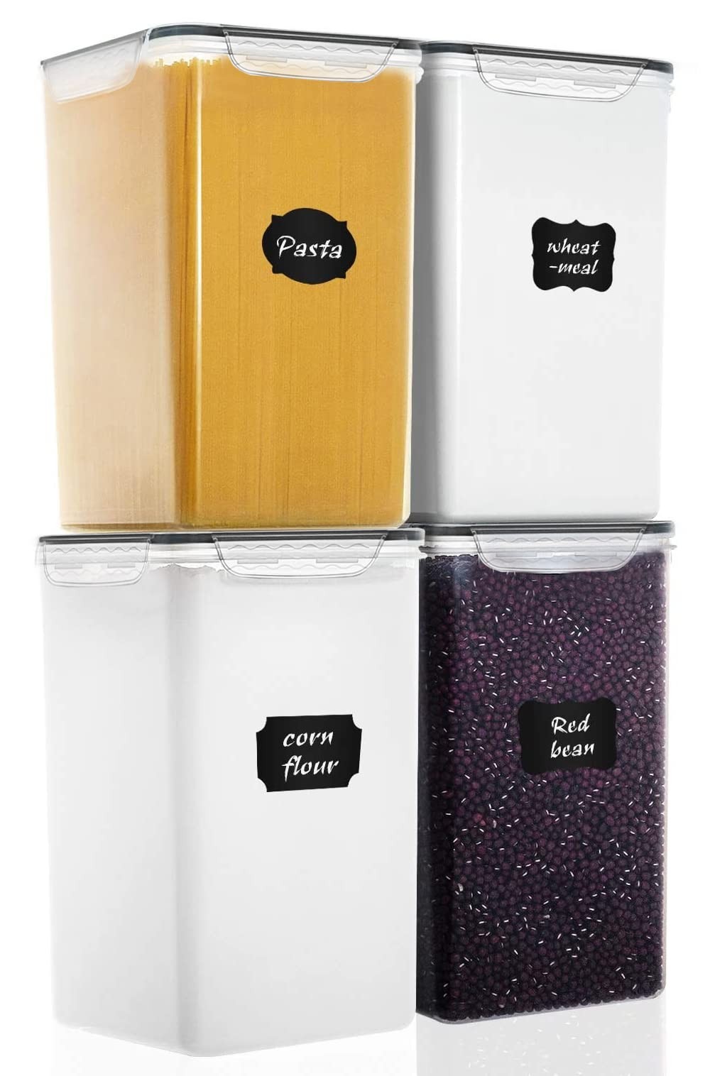 Extra Large 7qt / 6.5L/220oz Tall Food Storage Containers, WIDE & DEEP, 4-Pie…